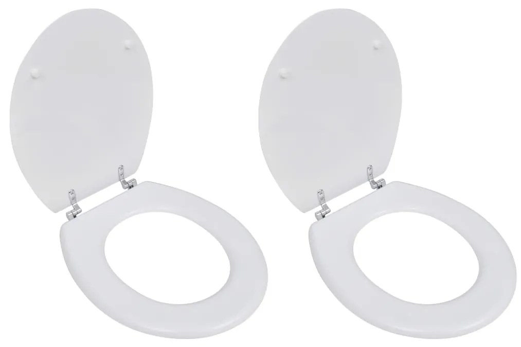 Tavolette Wc Con Coperchi 2 Pz İn Mdf Bianche /