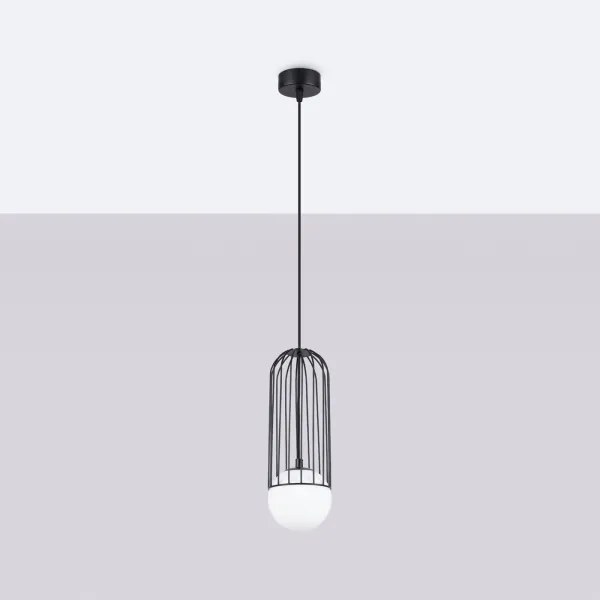 Sollux SL.1332 - Lampadario a sospensione con filo BRINA 1xG9/8W/230V nero