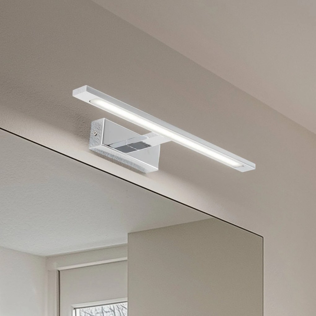 TK Lighting Applique a LED Gallery in metallo cromato larghezza 41,5 cm IP44
