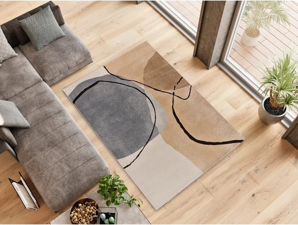 Tappeto beige 80x150 cm Abstracta – Universal