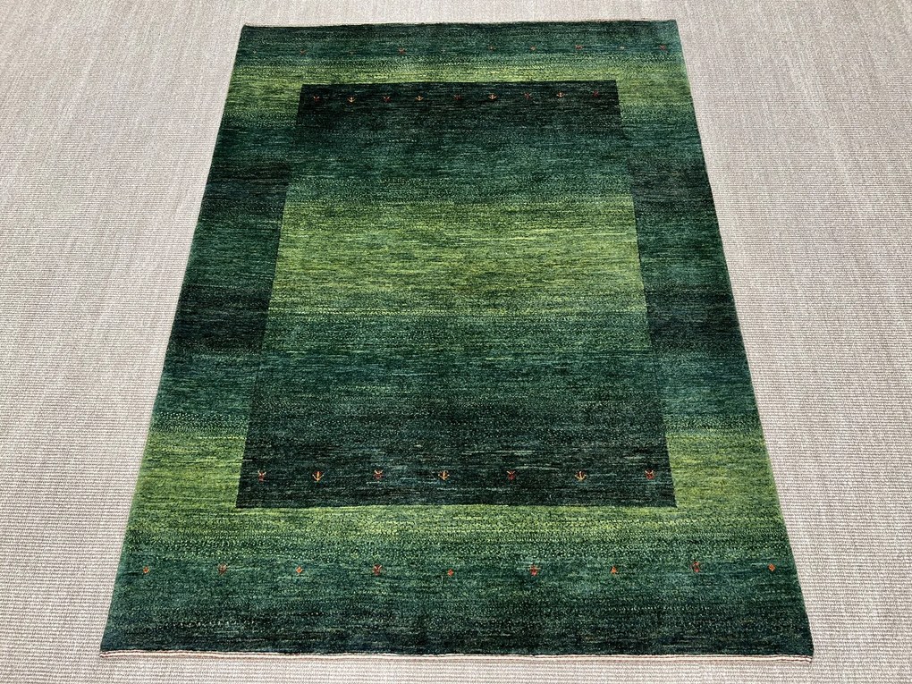 Loribaft Tappeto 150 x 200 Verde (Iran) Annodato A Mano
