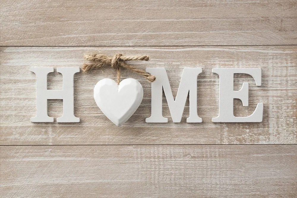 Carta da parati autoadesiva – Scritta Home in stile vintage