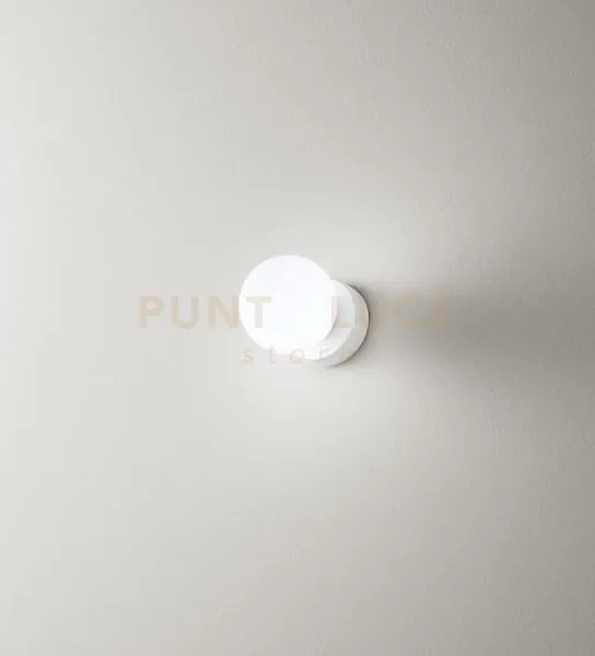 Applique in vetro e metallo bianco opaco  maga 1 luce attacco e14 d...