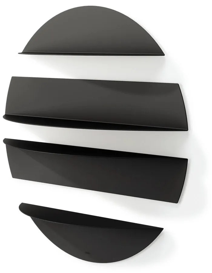 Set di 4 mensole in metallo nero da 76 cm Solis - Umbra