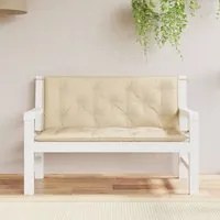 Cuscini Panca da Giardino 2pz Beige 120x50x7 cm Tessuto Oxford 361681