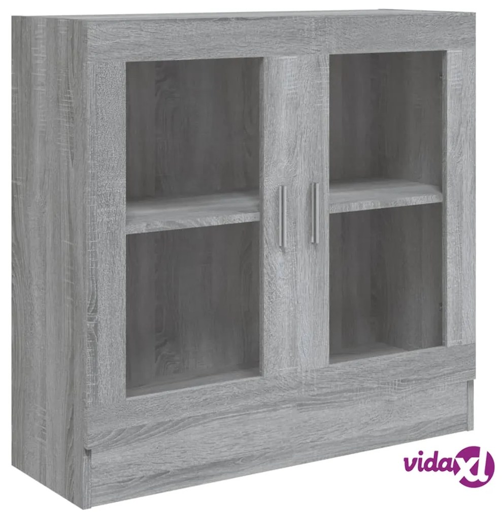 vidaXL Mobile Vetrina Grigio Sonoma 82,5x30,5x80 cm Legno Multistrato