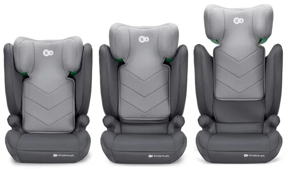 KINDERKRAFT - Seggiolino auto I-SPARK i-Dimensioni (100-150 cm) grigio