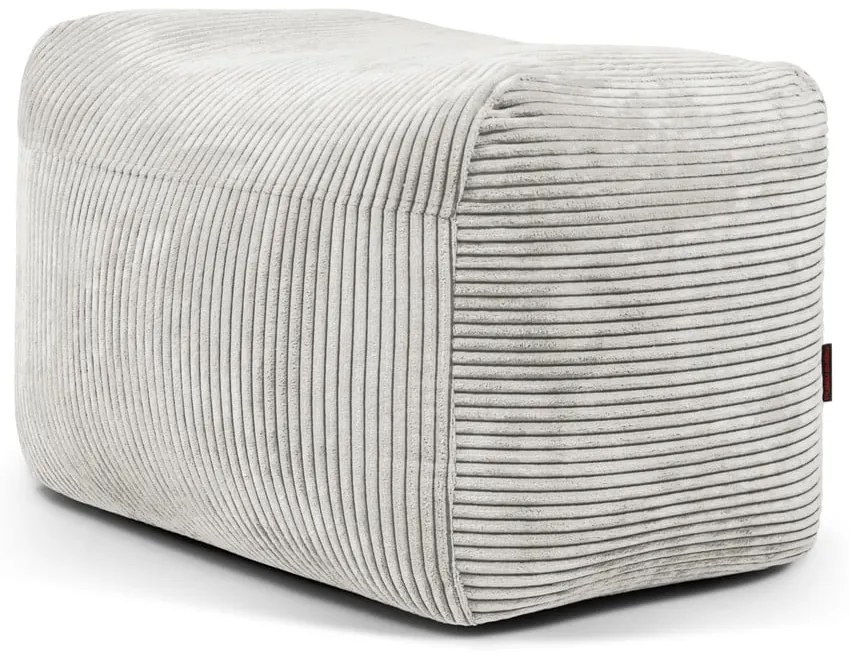 Puof a sacco color crema con rivestimento in velluto a coste Plus 70 Lounge – SLOWDOWN