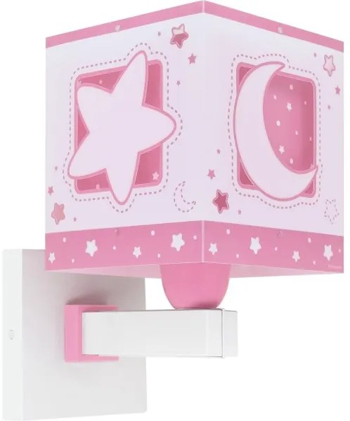 Dalber 63239S - Applique per bambini MOONLIGHT 1xE27/15W/230V rosa