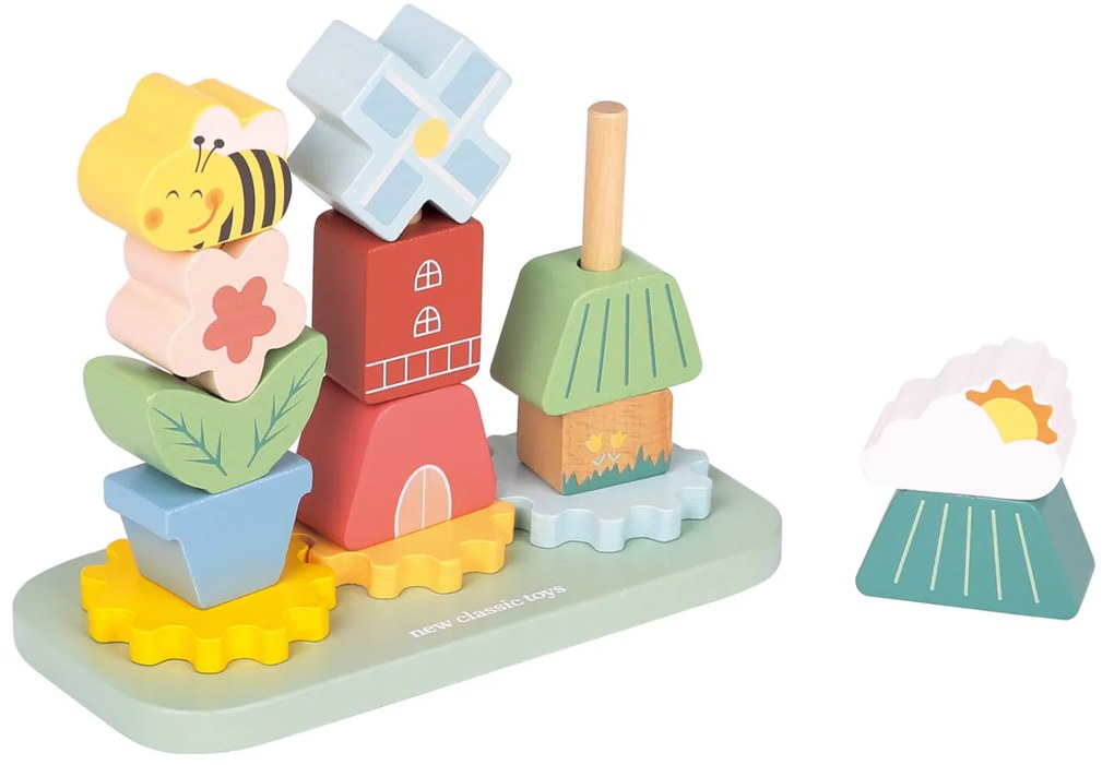 Giocattolo impilabile - Giardino con mulino a vento