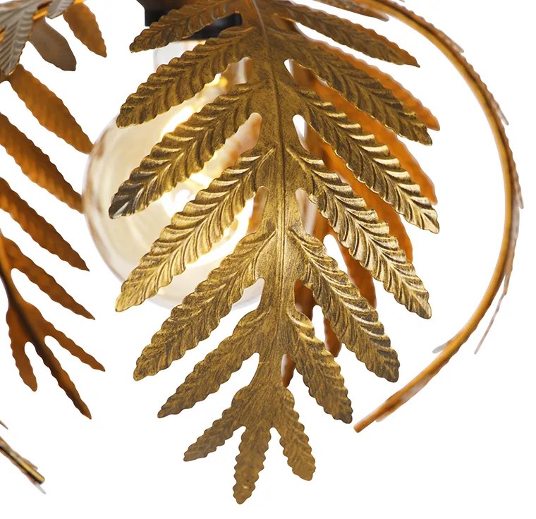 Lampada a sospensione vintage oro rotonda 3 luci - Botanica