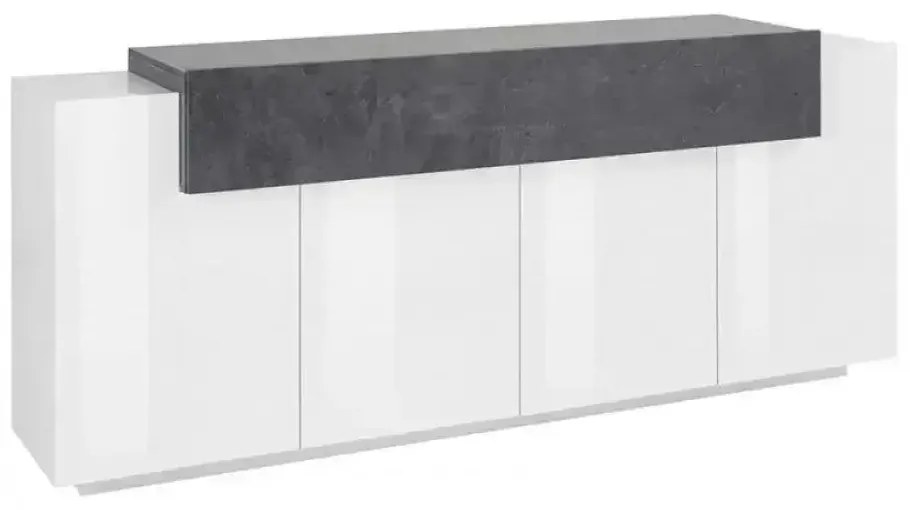 Credenza Corona 4A 200 cm Anthracite/Oak 356