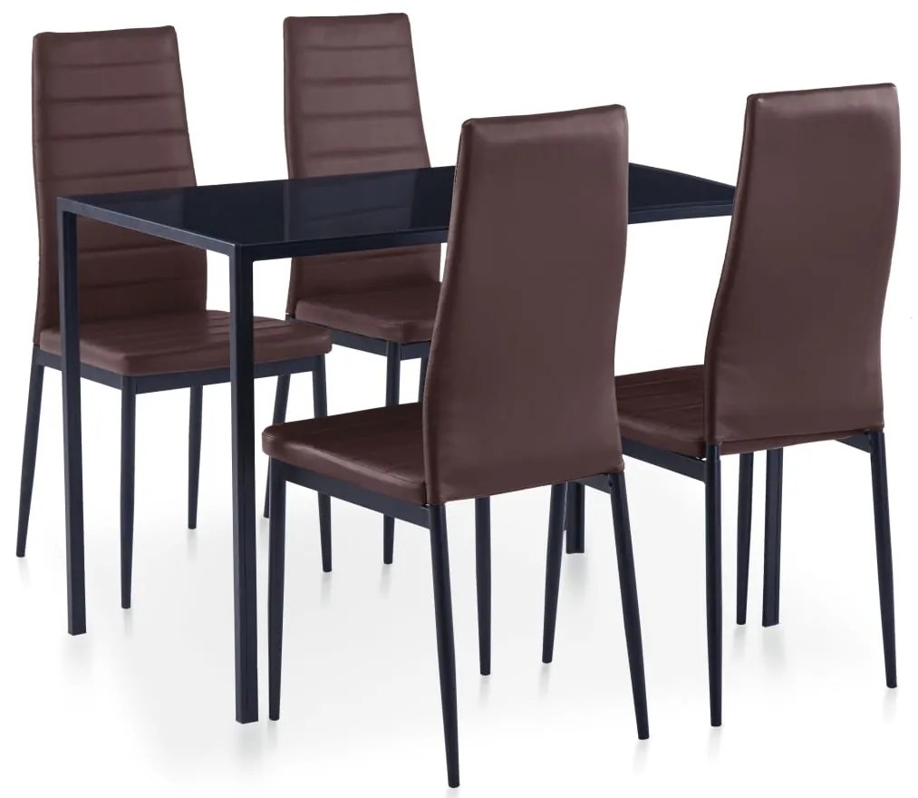 Set Da Pranzo 5 Pz Marrone /