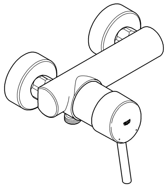 GROHE 32210001 - Miscelatore doccia CONCETTO DN 15, cromo lucido