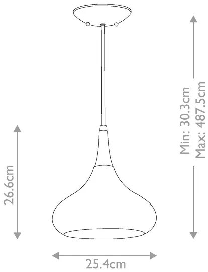 Feiss FE-BESO-P-M-DBZ - Lampadario a cavo BESO 1xE27/60W/230V Ø25,4 cm nero/rame