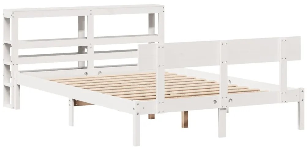 Letto senza materasso bianco 140x200 cm legno massello di pino