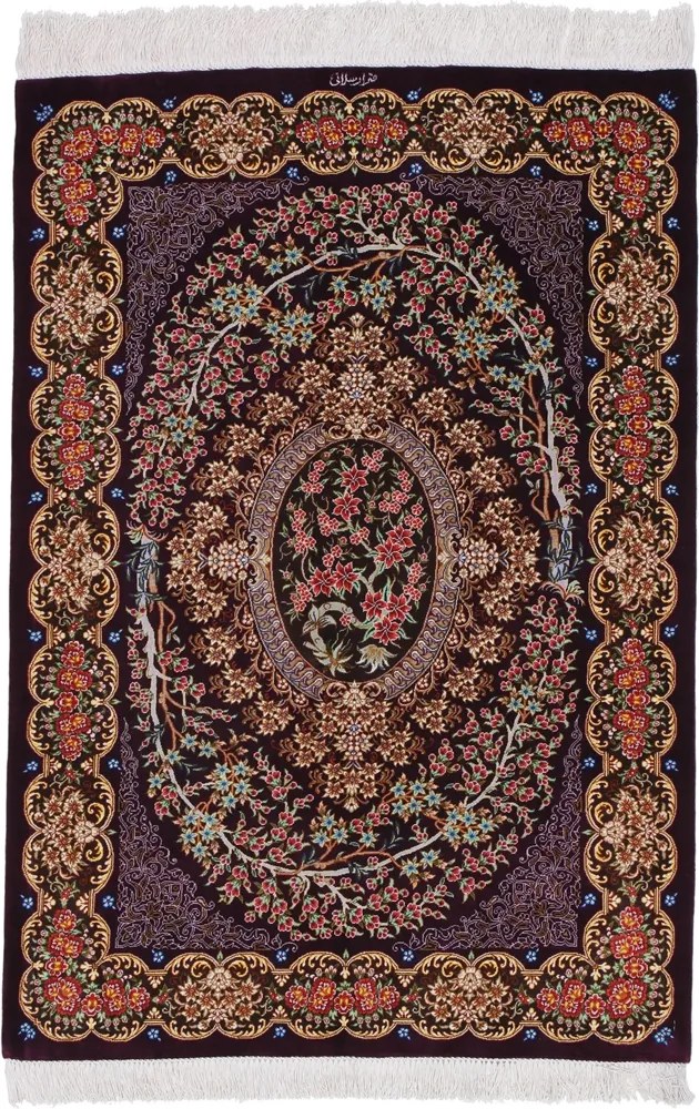 Ghom Tappeto 80x120 (Iran) Annodato A Mano