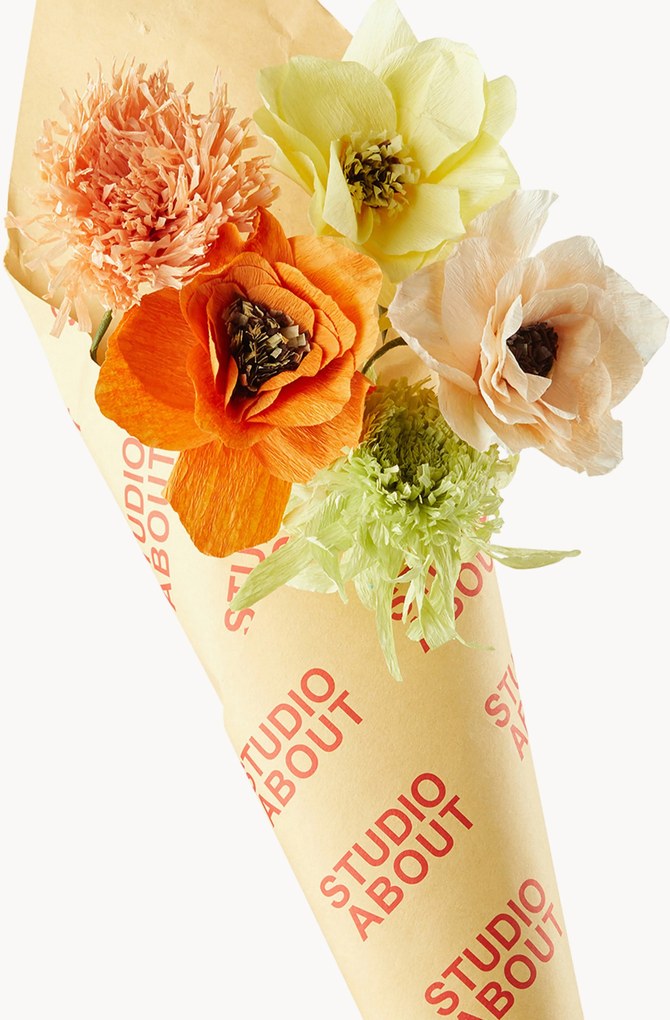 Bouquet di fiori in carta fatto a mano Sunshine
