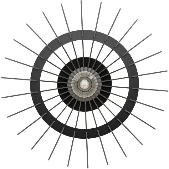 Eglo 901001 - Plafoniera COSSANO 1xE27/40W/230V diametro 45 cm nero