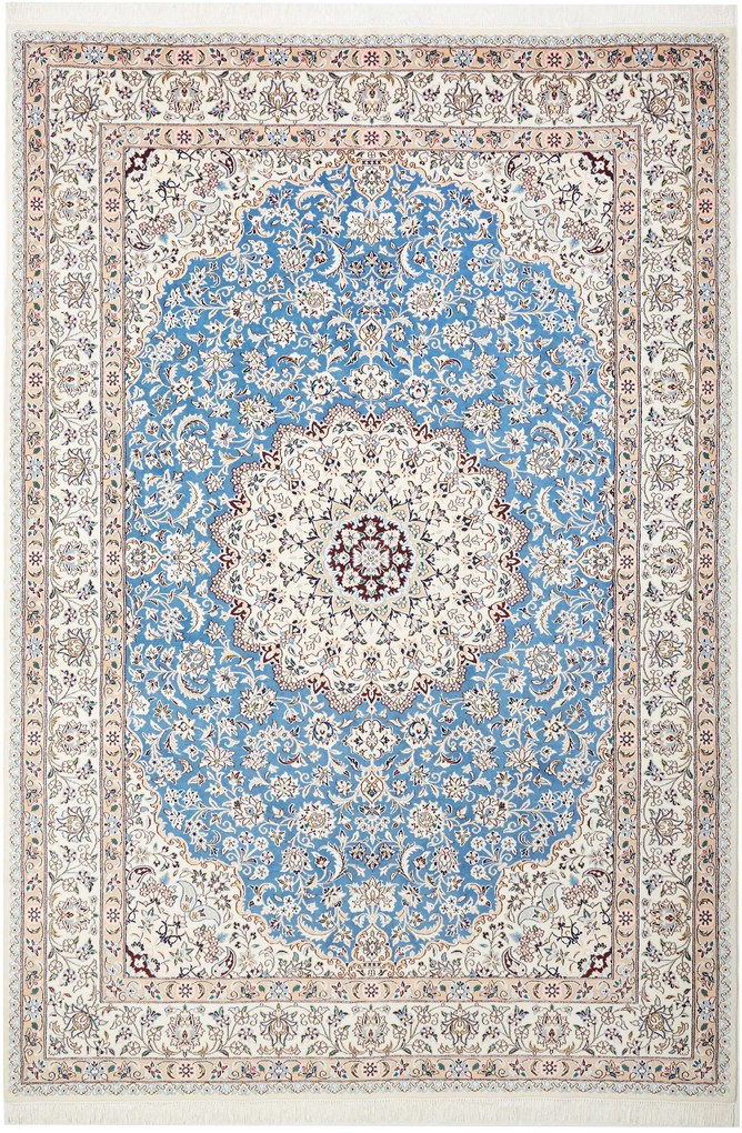 Nain Tappeto persiano 210 x 310 Blu (Iran) Annodato A Mano