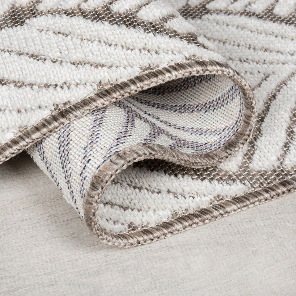 Tappeto da interno e esterno avorio 80x150 cm Elm Leaf – Flair Rugs