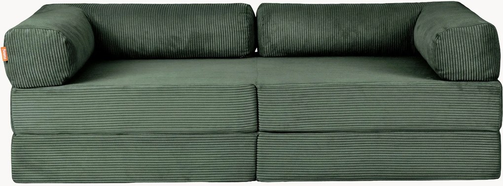 Divano modulare in velluto a coste Family Funzy