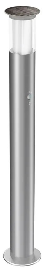 Paletto Solare 80cm in Acciaio Inox con Sensore Movimento e Picchetto Colore Bianco Naturale 4.000K