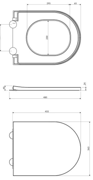 OMNIRES TAMPADEBP - Sedile del water SoftClose TAMPA duroplast/bianco lucido