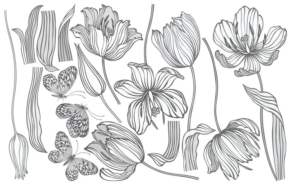 Set di adesivi murali Tulipani luminosi - Ambiance