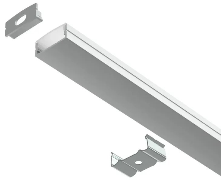 Profilo Slim per Doppia striscia LED 1m e 2m Selezionare la lunghezza Profilo 1 metro