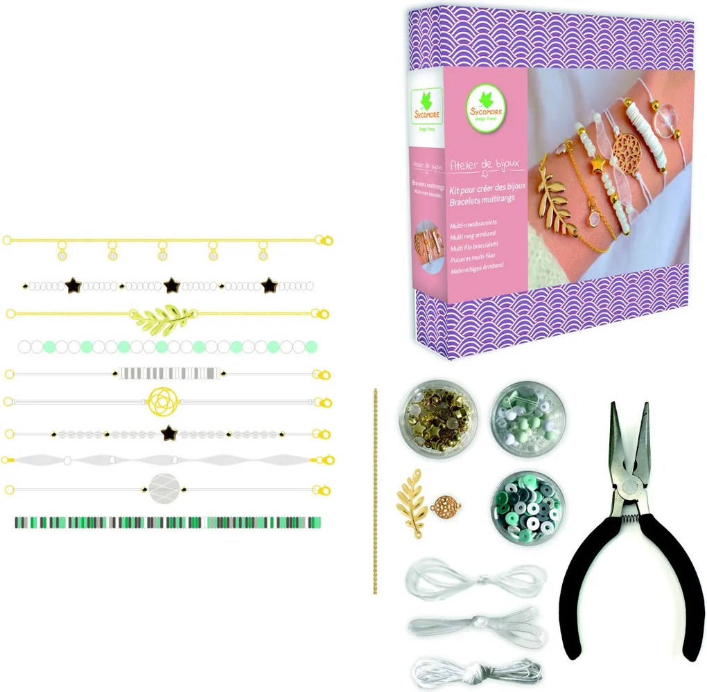 Creazione di gioielli - Braccialetti multi fila con madreperla