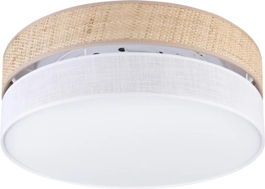 Plafoniera SIRJA BOHO 2xE27/15W/230V Ø 45 cm beige/bianco