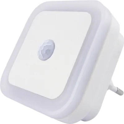 Luce notturna a LED con sensore di movimento e sensore crepuscolare LED/0,5W/230V bianco