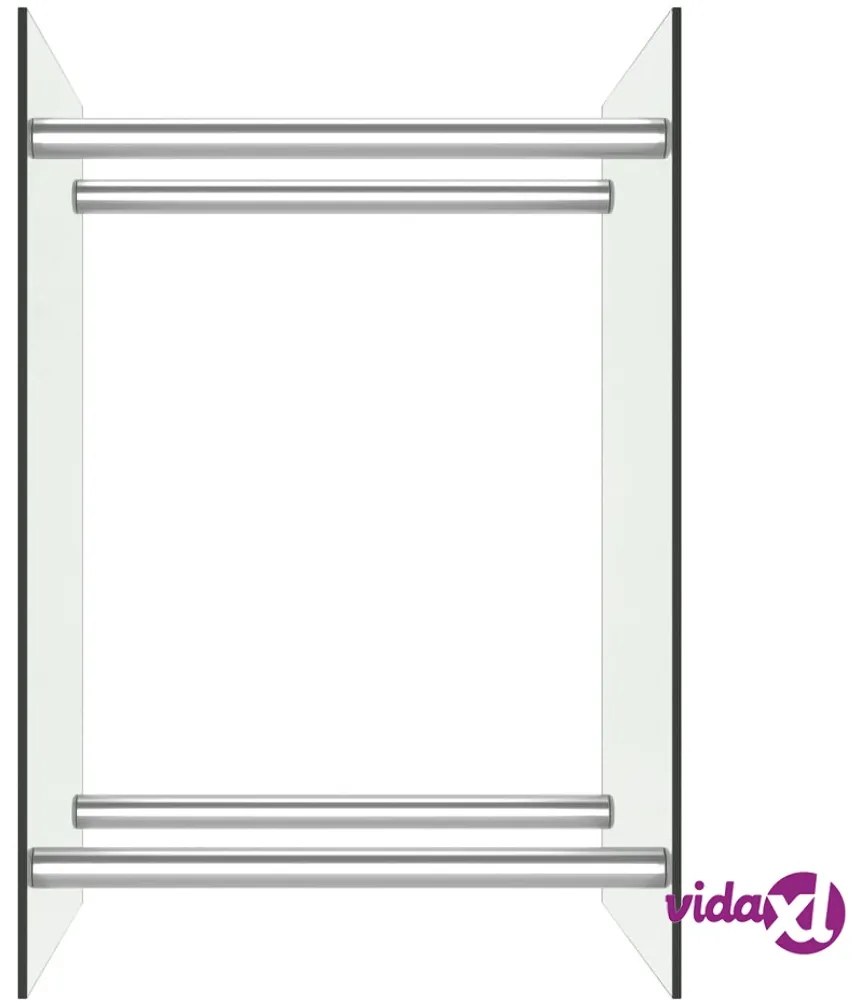 vidaXL Porta Legna Trasparente 40x35x60 cm in Vetro