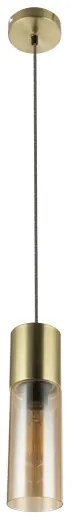 GLOBO 21000HM - Lampadario a sospensione con filo ANNIKA 1xE27/25W/230V diametro 10,5 cm ottone