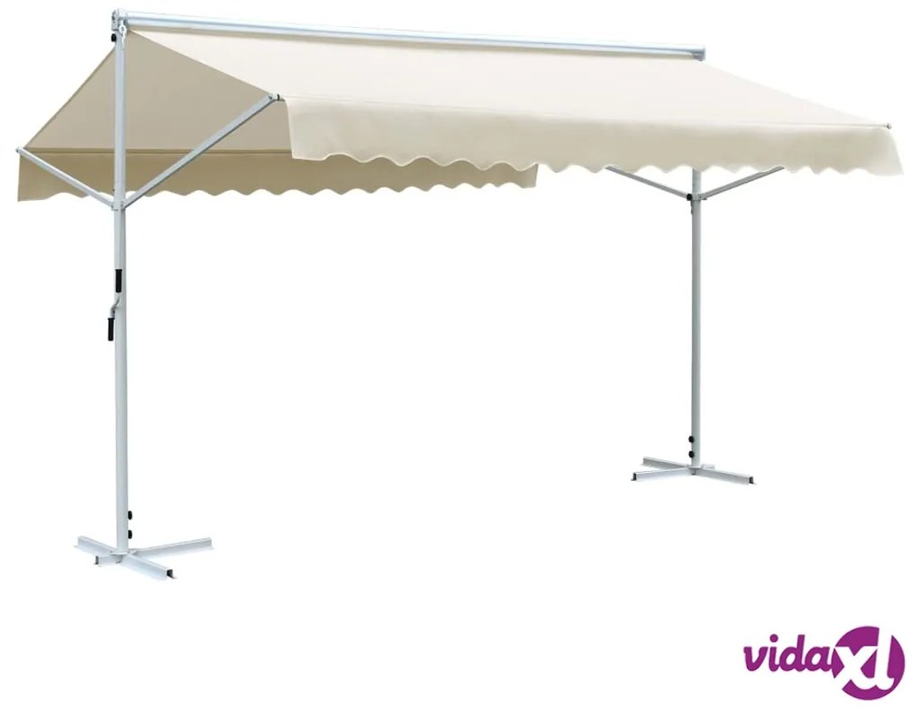vidaXL Tenda da Sole a Gazebo 4x3 m Crema