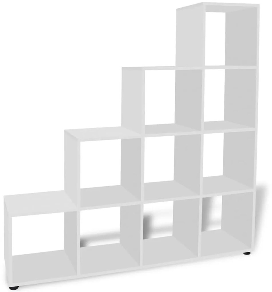 Libreria / scaffale espositore a scala 142 cm bianco