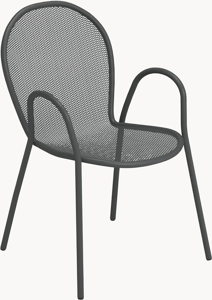 Sedia da giardino impilabile con braccioli Ronda