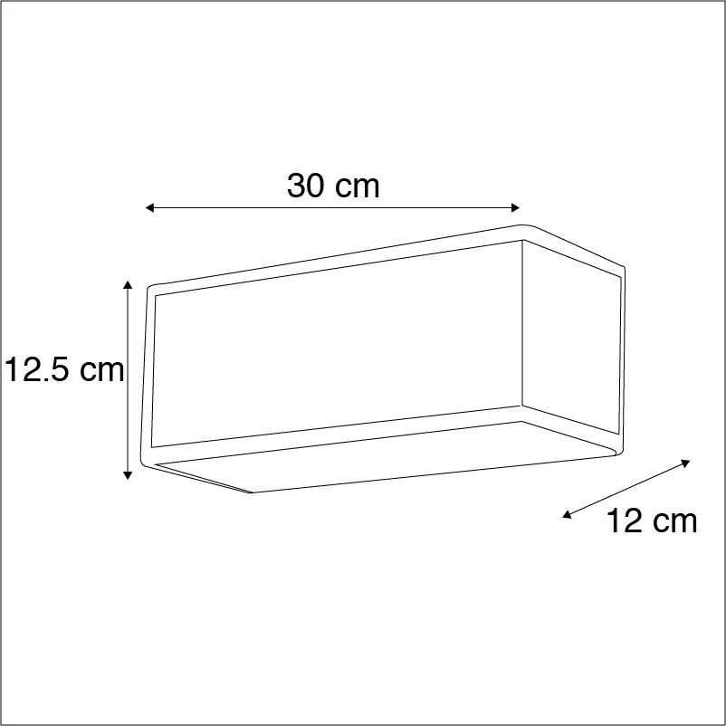 Set di 2 lampade da parete moderne rettangolari grigie - Drum