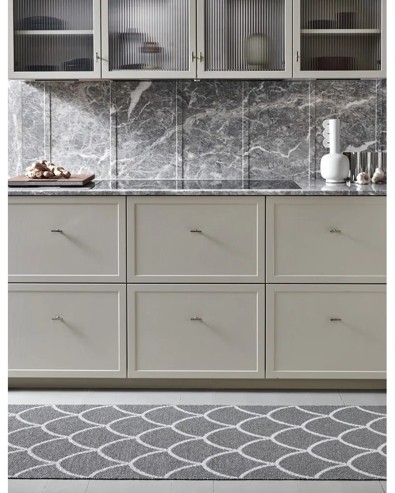 Passatoia da interno/esterno grigia 70x225 cm Kotte Charcoal – Pappelina