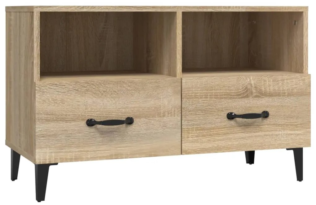 Mobile per tv rovere sonoma 80x36x50 cm legno multistrato