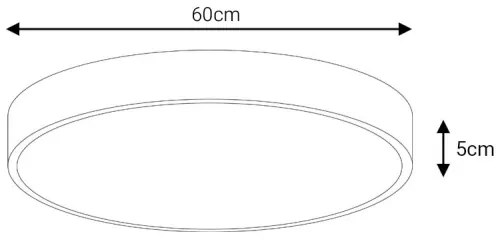Plafoniera LED LED/60W/230V 4000K diametro 60 cm bianco
