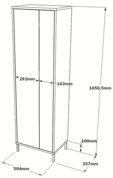 Colonna Bagno Multiuso Con Vano Portascope 50x36x165H Bianco Daisy