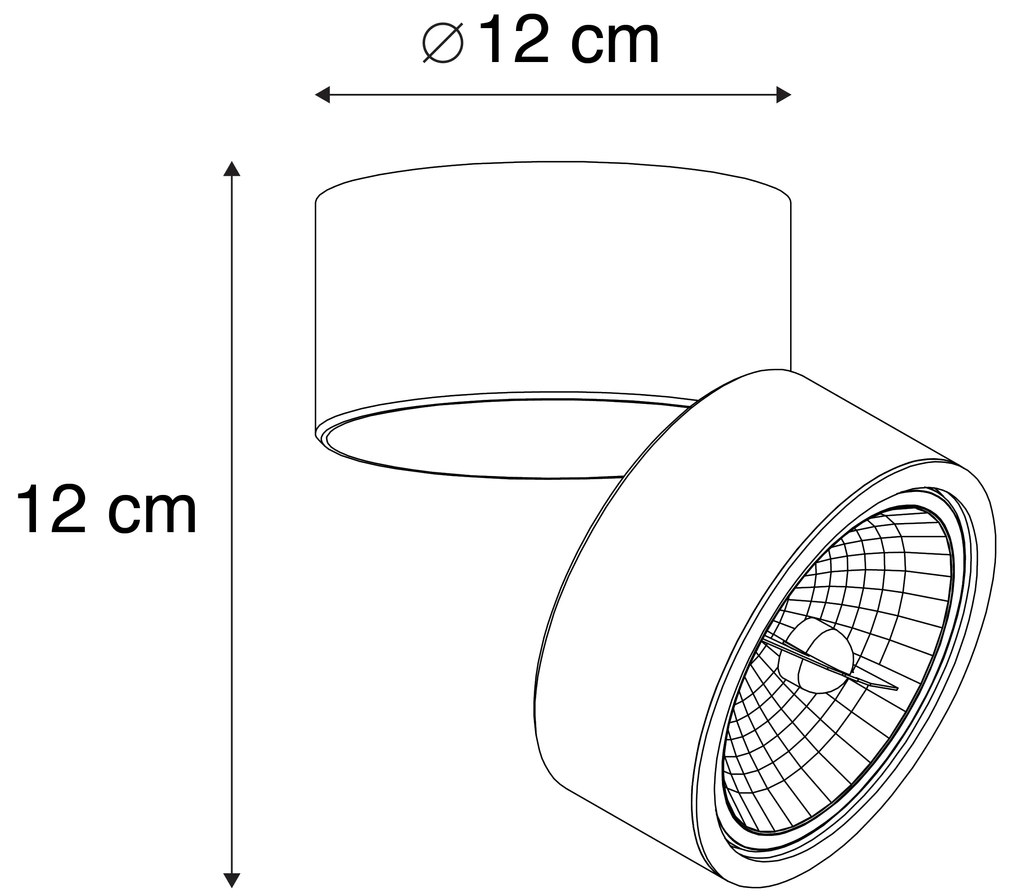 Set di 2 faretti moderni bianchi rotondi orientabili - Go Nine