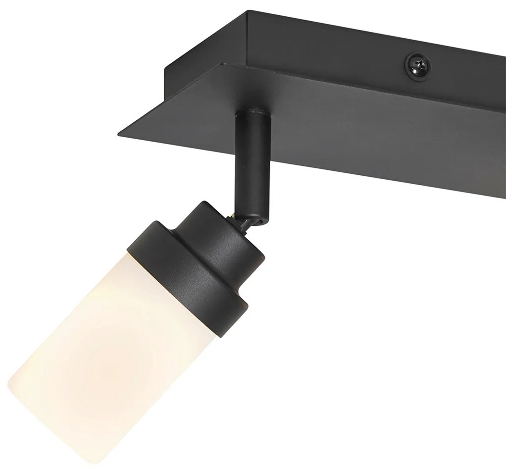 Faretto da bagno moderno nero 3 luci IP44 - Japie