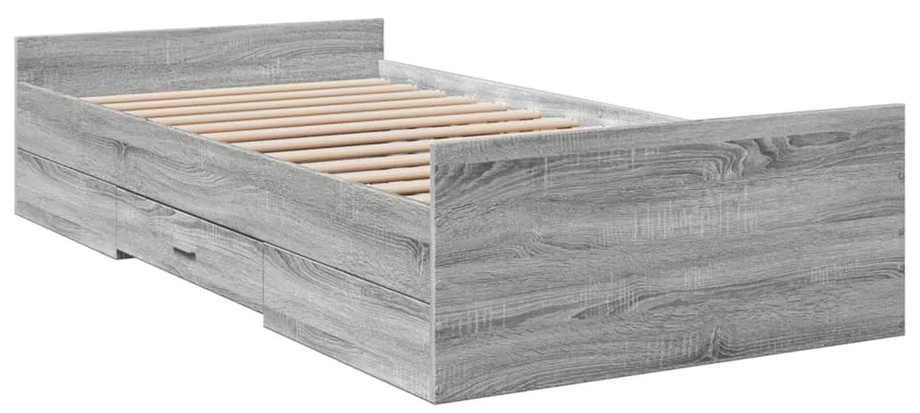 Giroletto cassetti grigio sonoma 75x190 cm legno multistrato