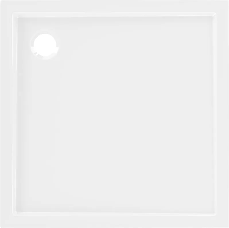 Mexen Flow piatto doccia quadrato slim 90 x 90 cm, bianco lucido - 46S109090