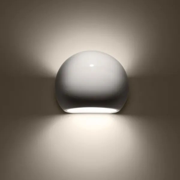Sollux SL.1026 - Applique GLOBE 1xE27/60W/230V bianco lucido
