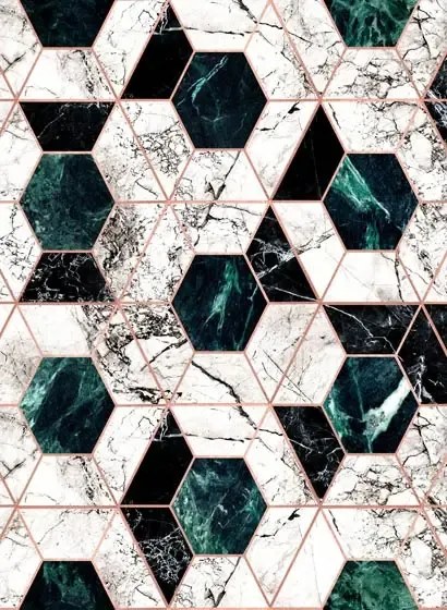 Mindthegap Carta da parati Hexa - Jade