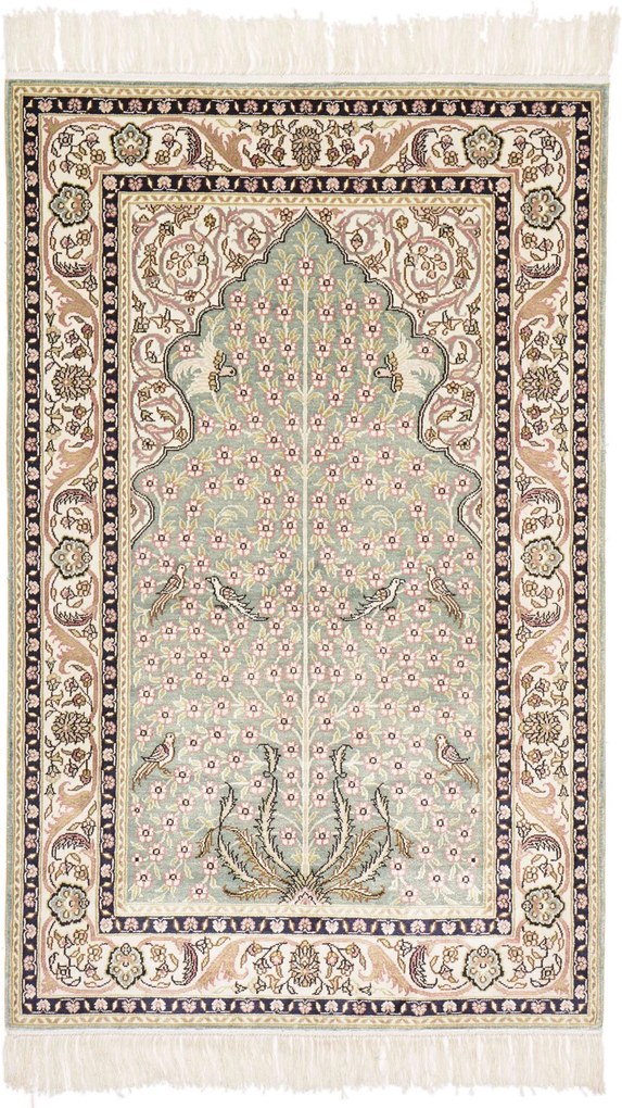 Hereke Tappeto 130 x 80 (Cina) Annodato A Mano